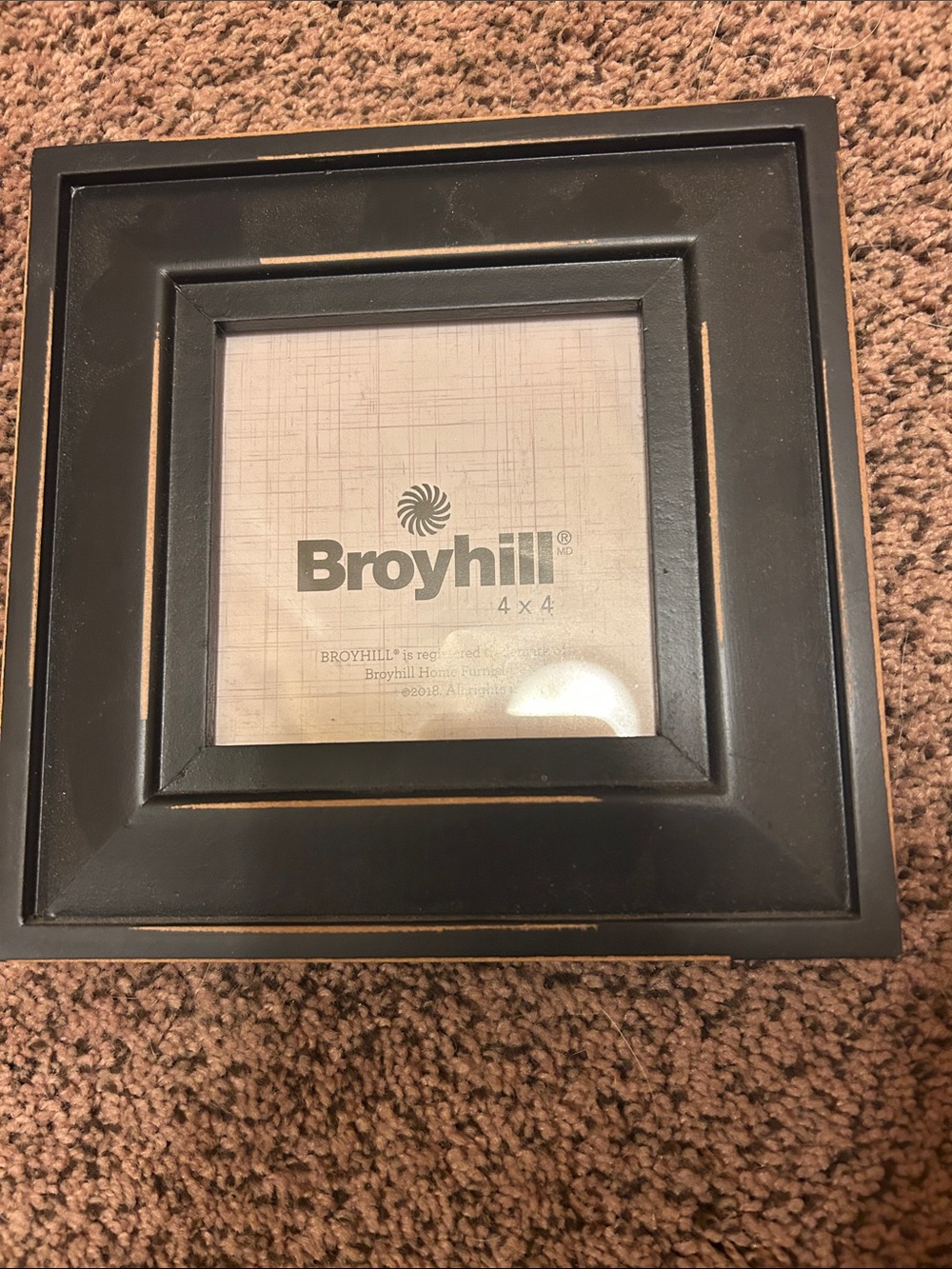 Broyhill Black Distressed Square Picture Frame - 4x4